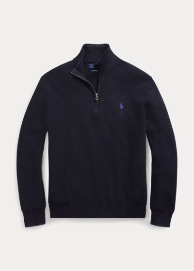 Polo Ralph Lauren Cotton Half-Zip Striktrøje Herre Danmark (BJZUE6513)